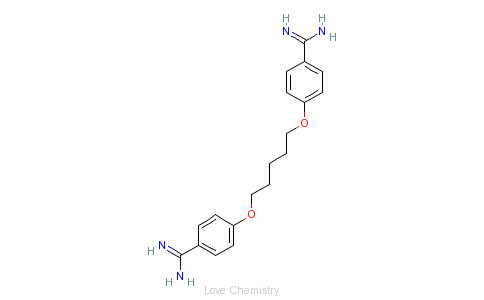 CAS:100-33-4_喷他脒的分子结构