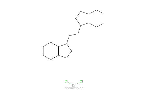 CAS:100163-29-9_rac-乙烯双(4,5,6,7-四氢-1-茚基)二氯化锆的分子结构