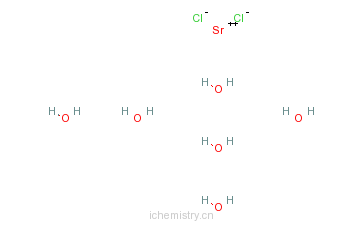 CAS:10025-70-4_氯化锶六水合物的分子结构