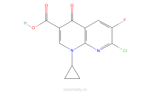 CAS:100361-18-0_环丙基萘啶羧酸的分子结构