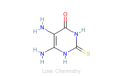 CAS:1004-76-8_2-巯基-4-羟基-5,6-二氨基嘧啶的分子结构