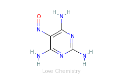 CAS:1006-23-1_5-亚硝基-2,4,6-三氨基嘧啶的分子结构