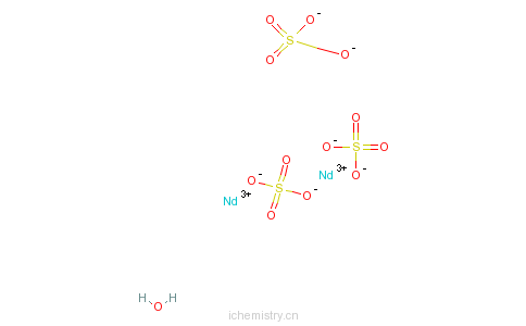 CAS:101509-27-7_(III)硫酸钕水合物的分子结构
