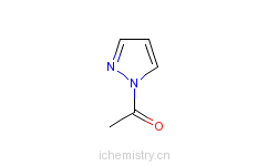 CAS:10199-64-1_1-(N-乙酰基)吡唑的分子结构
