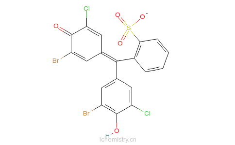 CAS:102185-52-4_溴氯酚蓝钠盐的分子结构