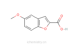 CAS:10242-08-7_5-甲氧基苯并呋喃-2-甲酸的分子结构