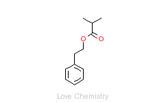 CAS:103-48-0_异丁酸苯乙酯的分子结构
