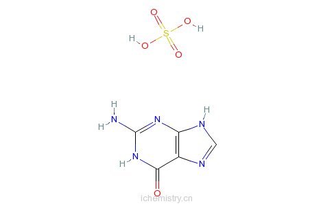 CAS:10333-92-3_鸟嘌呤硫酸盐的分子结构