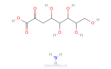CAS:103404-70-2_3-脱氧-D-甘露-2-辛酮糖酸铵的分子结构