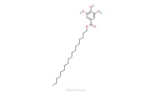 CAS:10361-12-3_没食子酸十八酯的分子结构