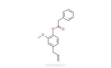 CAS:10402-33-2_苯乙酸-2-甲氧-4-(2-丙烯基)苯(酚)酯的分子结构