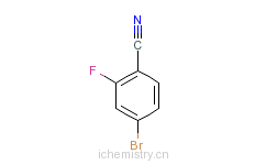 CAS:105942-08-3_4-溴-2-氟苯腈的分子结构