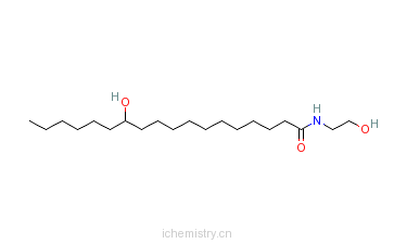 CAS:106-15-0_12-羟基-N-(2-羟乙基)十八酰胺的分子结构