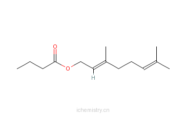 CAS:106-29-6_丁酸香叶酯的分子结构