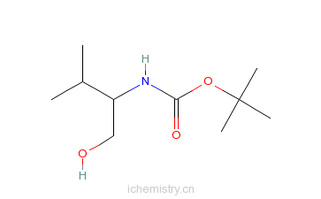 CAS:106391-87-1_N-Boc-D-缬氨醇的分子结构