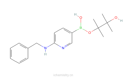 CAS:1073354-27-4_6-(а)-3-ƵĴ, 95%Ӣ:6-(Benzylamino)pyridine-3-boronic acid pinacol ester, 95%ķӽṹ