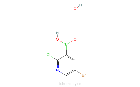CAS:1073354-79-6_5--2--3-ƵĴ, 95%Ӣ:5-Bromo-2-chloropyridine-3-boronic acid pinacol ester, 95%ķӽṹ