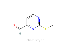 CAS:1074-68-6_2-甲硫基-嘧啶-4-甲醛的分子结构