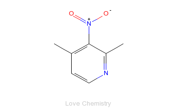 CAS:1074-76-6_2,4-二甲基-3-硝基吡啶的分子结构