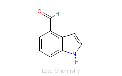 CAS:1074-86-8_4-吲哚甲醛的分子结构