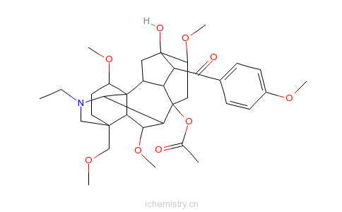 CAS:107668-79-1_草乌甲素的分子结构