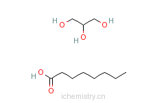 CAS:11140-04-8_辛酸与1,2,3-丙三醇的酯的分子结构