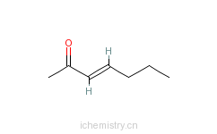 CAS:1119-44-4_3-庚烯-2-酮的分子结构