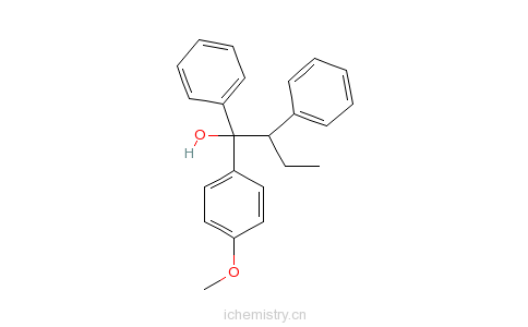 CAS:111957-50-7_1-(4-甲氧苯基)-1,2-二苯基丁醇的分子结构