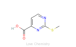 CAS:1126-44-9_2-甲硫基-4-嘧啶甲酸的分子结构