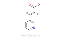 CAS:1126-74-5_3-(3-吡啶)丙烯酸的分子结构