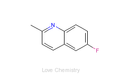 CAS:1128-61-6_6-氟-2-甲基喹啉的分子结构