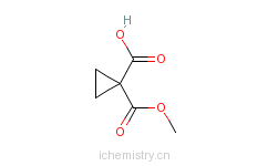 CAS:113020-21-6_1,1-环丙基二甲酸单甲酯的分子结构