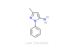 CAS:1131-18-6_5-氨基-3-甲基-1-苯基吡唑的分子结构