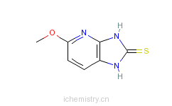 CAS:113713-60-3_2-巯基-5-甲氧基咪唑[4,5-b]吡啶的分子结构