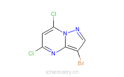 CAS:114040-06-1_3-溴-5,7-二氯吡唑并[1,5-a]嘧啶的分子结构