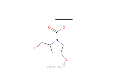 CAS:114676-97-0_(2R,4R)-N-Boc-2-氟甲基-4-羟基吡咯烷的分子结构