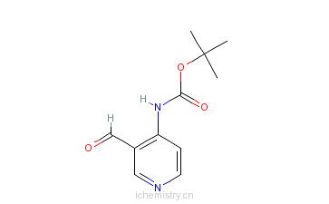 CAS:116026-93-8_tert-Butyl3-formylpyridin-4-ylcarbamate的分子结构