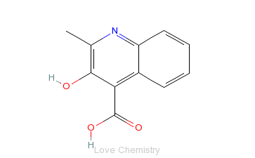 CAS:117-57-7_2-甲基-3-羟基喹啉-4-羧酸的分子结构