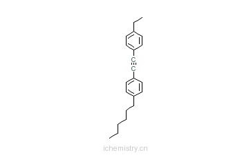 CAS:117923-34-9_1-乙基-4-[2-(4-己基苯基)乙炔基]苯的分子结构
