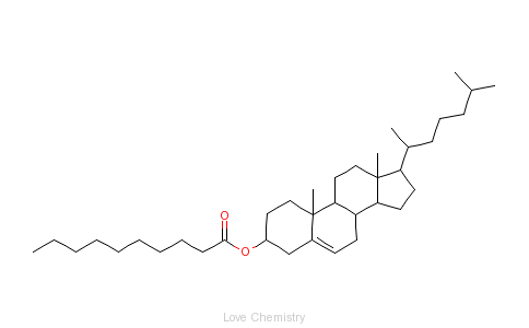 CAS:1183-04-6_胆甾烯基癸酸酯的分子结构