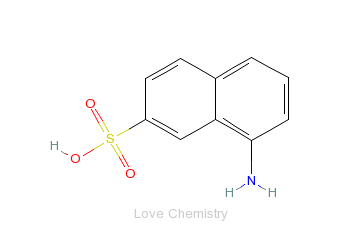 CAS:119-28-8_1-萘胺-7-磺酸的分子结构