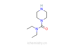 CAS:119-54-0_1-二乙氨基甲酰基哌嗪的分子结构