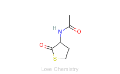CAS:1195-16-0_N-(四氢-2-氧代-3-噻吩)-乙酰胺的分子结构