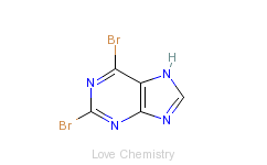 CAS:1196-41-4_2,6-二溴嘌呤的分子结构