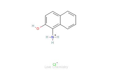 CAS:1198-27-2_1-氨基-2-萘酚盐酸盐的分子结构