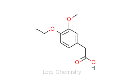 CAS:120-13-8_4-乙氧基-3-甲氧基苯乙酸的分子结构