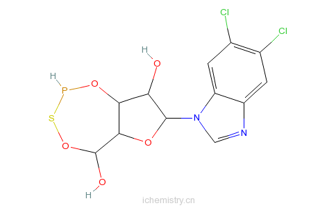CAS:120912-54-1_5,6-Dichloro-1--D-ribofuranosyl benzimidazole 3,5-cyclic Monophosphothioate, Sp-Isomerεķӽṹ