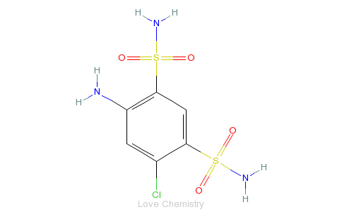 CAS:121-30-2_5-氯-2,4-二磺酰胺基苯胺的分子结构