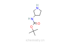 CAS:122536-76-9_(S)-3-叔丁氧羰基氨基吡咯烷的分子结构