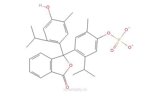 CAS:123359-43-3_百里酚酞单磷酸二钠盐三水合物的分子结构